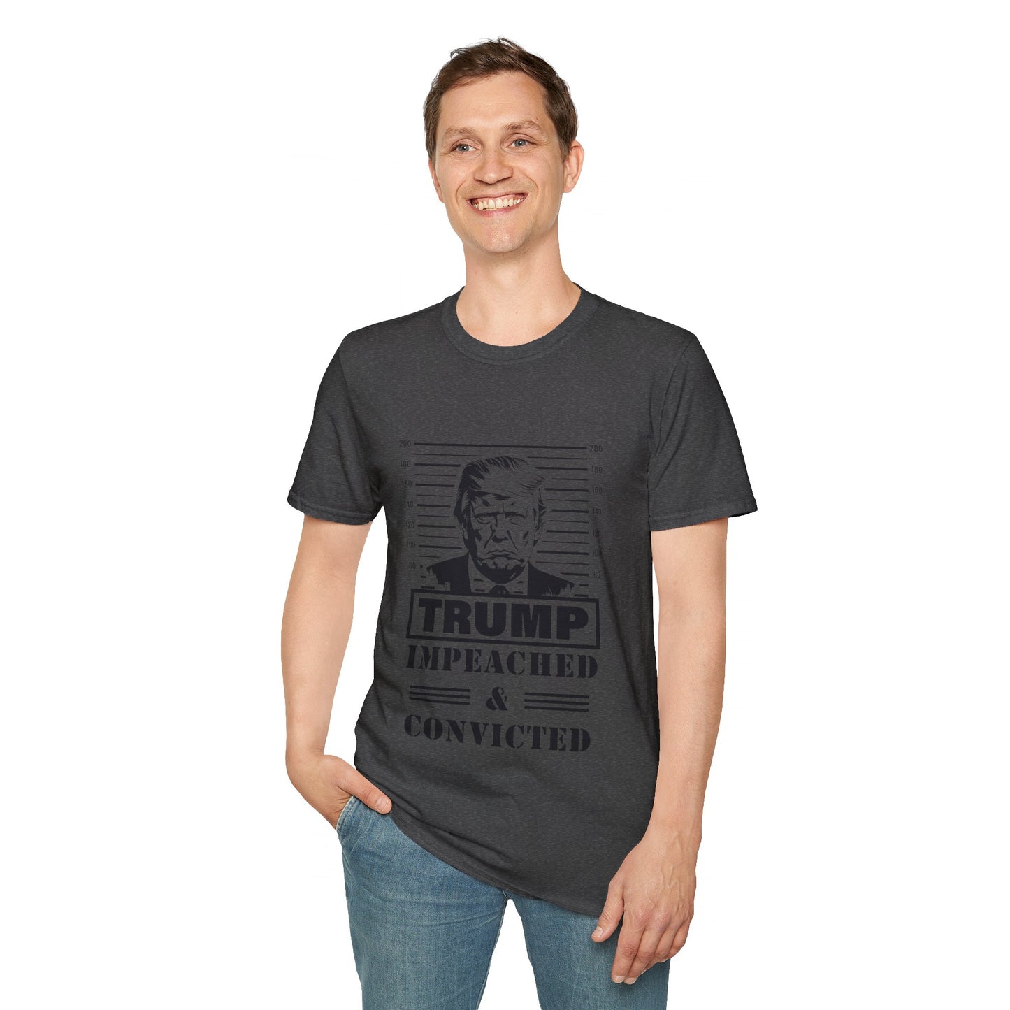 Politcal T-shirt, Donald Trump Shirt, Trump Mugshot Tee, Trump Legend Shirt, Trump's Mug Shot, Unisex Softstyle T-Shirt