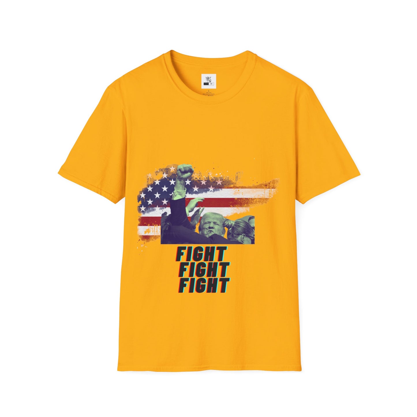 Defiant Leader "FIGHT!" Tee | Patriotic Survivor 2024 Campaign Shirt | Conservative Hero Resilience Apparel