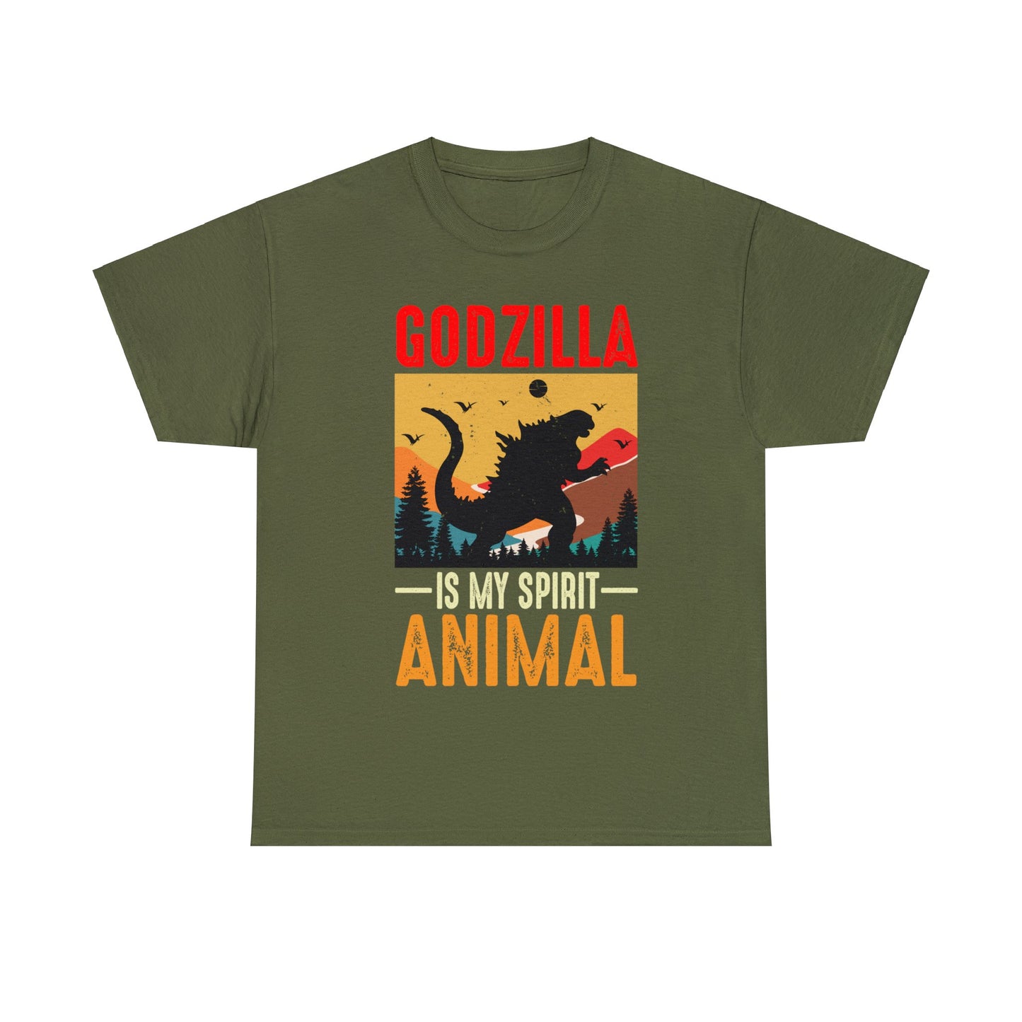 Godzilla is My Spirit Animal custom Tee, Godzilla fans, Scifi fans, Godzilla t-shirt,Spirit animal t-shirt,Japanese t-shirt,Monster t-shirt,