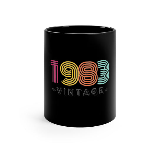 1983 vintage 11oz Black Mug