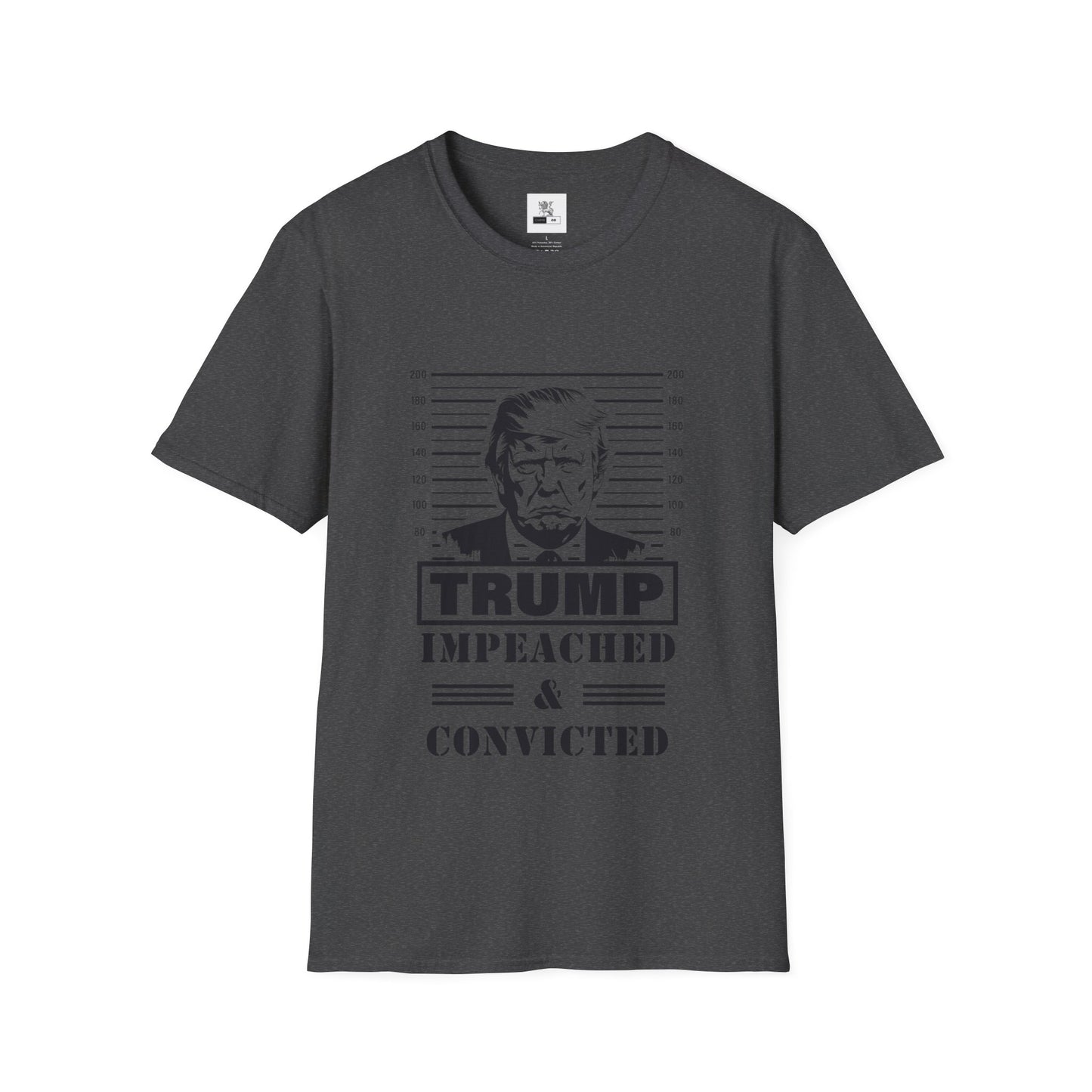 Politcal T-shirt, Donald Trump Shirt, Trump Mugshot Tee, Trump Legend Shirt, Trump's Mug Shot, Unisex Softstyle T-Shirt