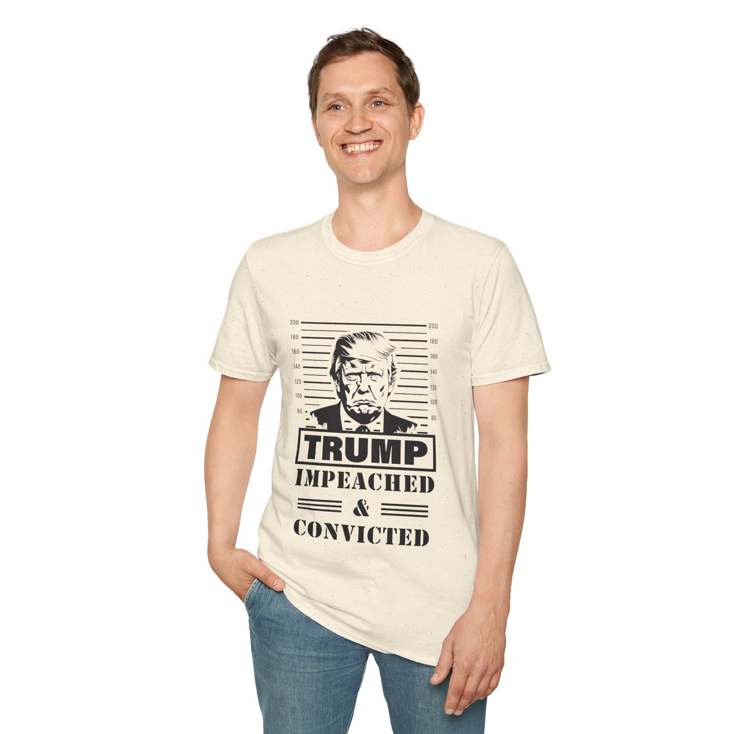 Politcal T-shirt, Donald Trump Shirt, Trump Mugshot Tee, Trump Legend Shirt, Trump's Mug Shot, Unisex Softstyle T-Shirt