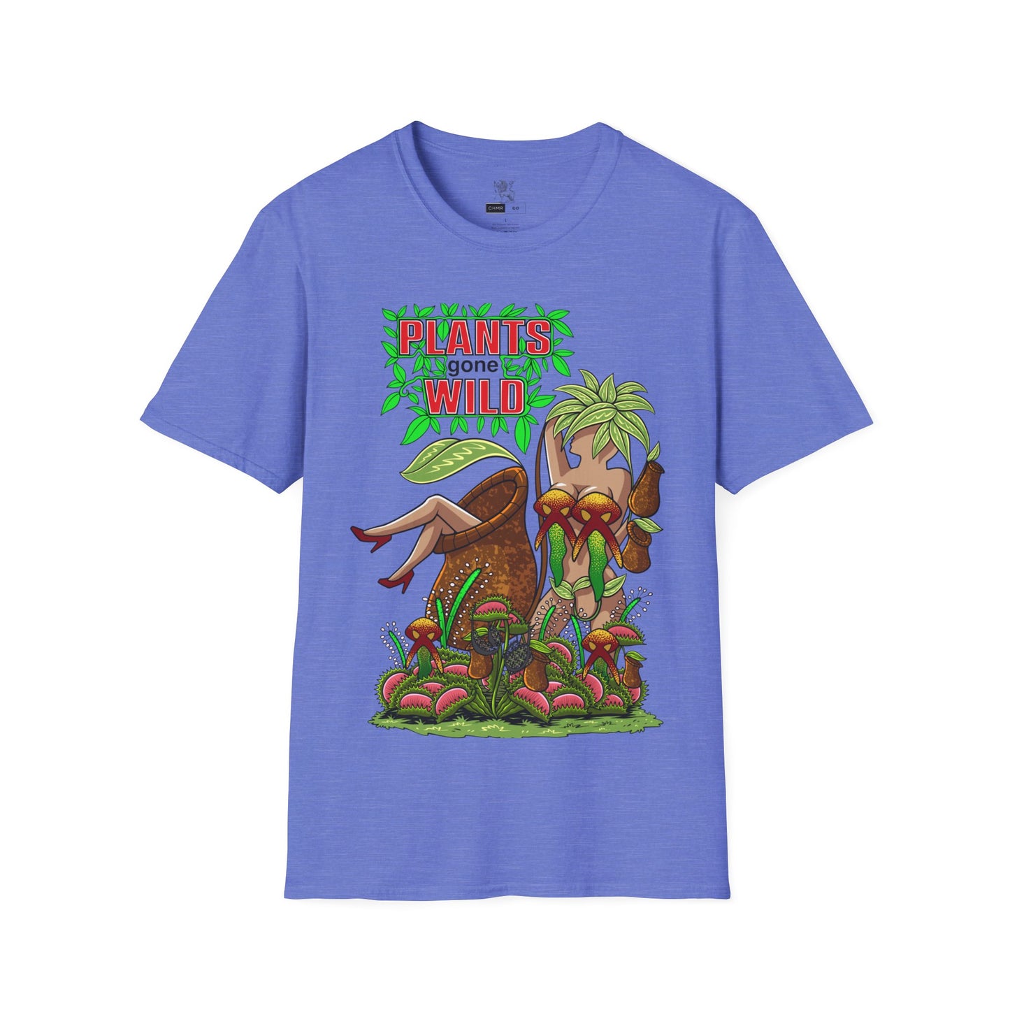 Seductive Flora Plants gone Wild, Carnivorous Plants unleashed with a voluptuous twist. Unisex Softstyle T-Shirt