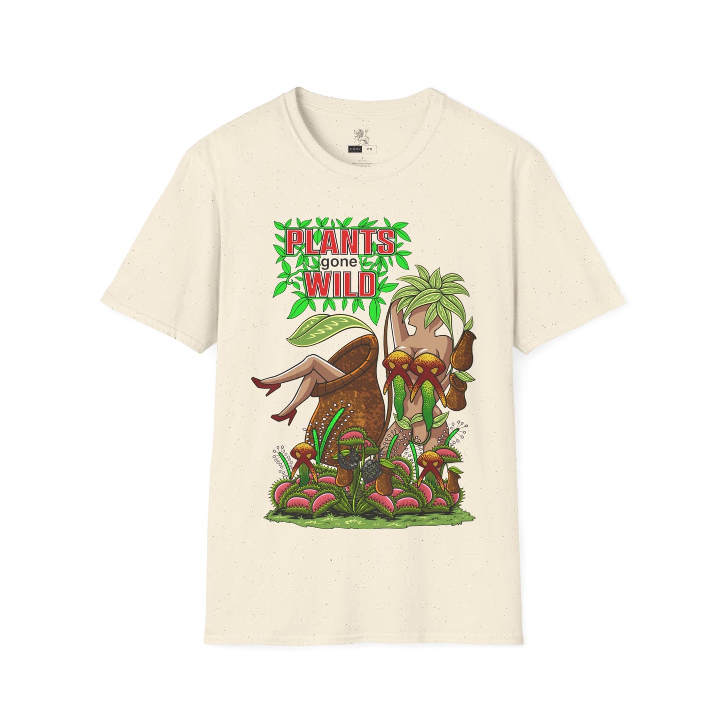 Seductive Flora Plants gone Wild, Carnivorous Plants unleashed with a voluptuous twist. Unisex Softstyle T-Shirt