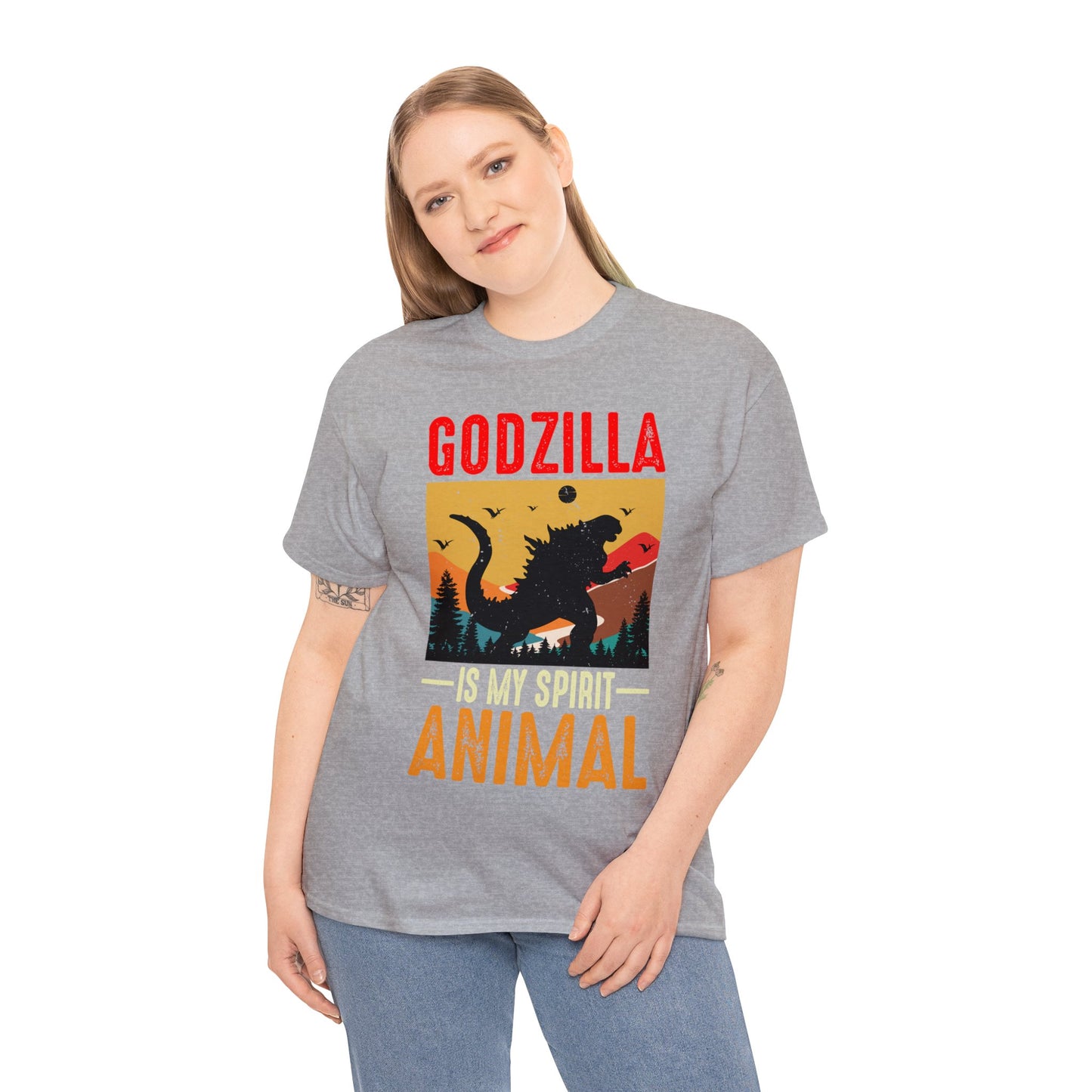 Godzilla is My Spirit Animal custom Tee, Godzilla fans, Scifi fans, Godzilla t-shirt,Spirit animal t-shirt,Japanese t-shirt,Monster t-shirt,