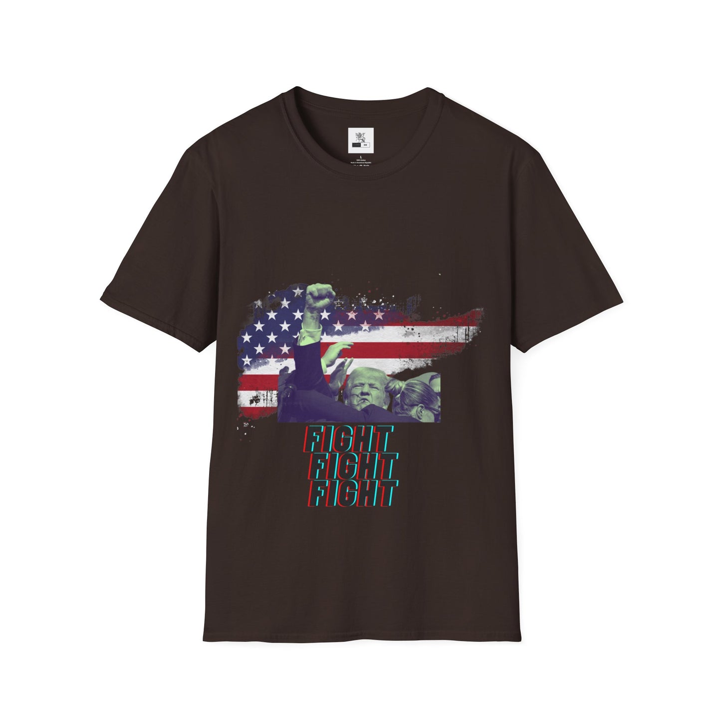 Defiant Leader "FIGHT!" Tee | Patriotic Survivor 2024 Campaign Shirt | Conservative Hero Resilience Apparel