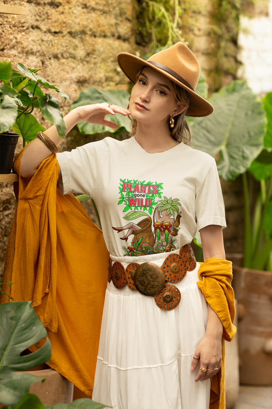 Seductive Flora Plants gone Wild, Carnivorous Plants unleashed with a voluptuous twist. Unisex Softstyle T-Shirt